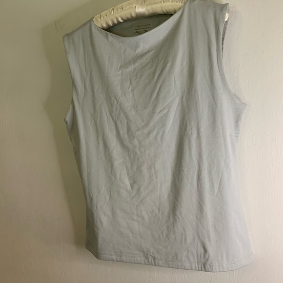 Tahari Gray Mock Neck Sleeveless Tank Womens Modern Essentials Top Size XL - Picture 6 of 12